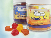 Chewable gummy supplements available in a variety of flavors.